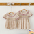 Baby Girl Ditsy Flower Ruffle Neck Dress Onesies In Summer - 716252313194