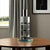 7" Silver Clear And Black Block And Cylinder Crystal Tabletop Taper Candlestick - 880016426106