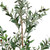 84" Green Olive Artificial Tree in a Black Pot - 880016776799