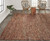 Homeroots Home Decor 8' X 11' Brown Orange And Red Wool Hand Woven Distressed Stain Resistant Area Rug