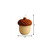4" Brown And Ivory Autumn Harvest Scented Dimensional Acorn Candle - 880016817973
