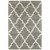 Homeroots Home Decor 8' x 11' Grey and Ivory Geometric Shag Area Rug, Stain Resistant