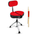 Drum Throne Padded Guitar Stool Backrest Drummer Seat for Adults & Kids - 810144134215