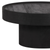 28" Black Solid Wood Round Pedestal Coffee Table - 880016437706