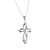 Necklace Ribbon Cross Silver-Plated  - 603799689854