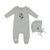 Flower Sketch Footie & Hat Set - 738019501408