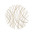 24" X 24" Gold Metal Circle Abstract Hanging Dimensional Sculpture - 880016616699