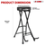 Guitar Stool w Comfortable Padded Seat Foot Rest Guitar Holder w 300 Lbs Capacity - 810099499711