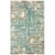 10' X 14' Blue And Gray Abstract Hand Loomed Distressed Area Rug