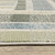Homeroots Home Decor 10' X 13' Green Grey And Ivory Geometric Power Loom Stain Resistant Area Rug