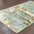 Homeroots Home Decor 6' x 9' Abstract Area Rug, Blue and Brown, Hand Loomed, Stain Resistant