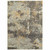 Homeroots Home Decor 8' x 10' Abstract Area Rug, Grey and Gold, Power Loom Stain Resistant