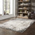 6' X 9' Grey Ivory Charcoal Tan Black And Beige Abstract Power Loom Stain Resistant Area Rug - 606114609803