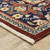 Homeroots Home Decor 10' x 13' Oriental Area Rug, Red Blue Orange Beige, Power Loom Stain Resistant with Fringe