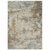 8' X 11' Beige Grey Brown Gold Red And Blue Abstract Power Loom Stain Resistant Area Rug With Fringe