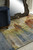 Homeroots Home Decor 10'x13' Blue Rust Orange Machine Woven Abstract Brushstrokes Indoor Area Rug