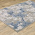 Homeroots Home Decor Abstract Power Loom Stain Resistant Area Rug Grey Blue Ivory Navy Beige and Brown 10' x 13'
