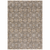 10' X 13' Grey And Tan Floral Power Loom Stain Resistant Area Rug With Fringe