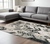 8' X 10' Gray And Black Chevron Area Rug