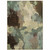 Homeroots Home Decor 8' x 10' Abstract Area Rug, Blue and Brown, Power Loom Stain Resistant