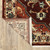 Homeroots Home Decor 10' x 13' Oriental Area Rug, Red Ivory Orange Blue, Power Loom Stain Resistant