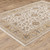 Homeroots Home Decor Ivory and Gold Oriental Power Loom Stain Resistant Area Rug with Fringe 8' x 11'