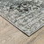 Homeroots Home Decor 6' x 9' Ivory Grey Charcoal Blue and Navy Abstract Power Loom Stain Resistant Area Rug