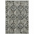 Homeroots Home Decor 6' x 9' Oriental Area Rug, Ivory Charcoal Grey Blue Rust Gold Brown, Stain Resistant