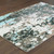 Homeroots Home Decor 10' x 13' Abstract Area Rug, Grey and Blue, Power Loom Stain Resistant