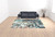 Homeroots Home Decor 10' x 13' Abstract Area Rug, Grey and Blue, Power Loom Stain Resistant