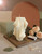 4" White Unscented Dimensional Twist Candle