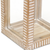 Clear Glass Wood Tabletop Lantern Candle Holder