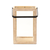 Clear Glass Wood Tabletop Lantern Candle Holder