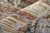 9' X 13' Ivory Red and Blue Abstract Power Loom Worn Faded Area Rug