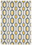 10' X 13' Ivory Blue and Yellow Geometric Power Loom Area Rug