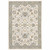 10' X 13' Stone Grey Ivory Green Brown Teal And Light Blue Oriental Power Loom Stain Resistant Area Rug