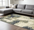 10' X 13' Blue Green And Ivory Abstract Area Rug