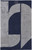 Homeroots Home Decor Blue and Silver Wool Geometric Tufted Handmade Area Rug 5' x 8'