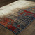 Homeroots Home Decor 8' x 10' Abstract Area Rug, Beige Tan Brown Blue Purple Red Orange Gold Green, Power Loom Stain Resistant
