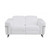 Two Piece White Italian Leather Five Person Seating Set