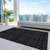 10' X 14' Gray And Charcoal Medallion Washable Indoor Outdoor Area Rug