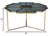 Geometric Floral Glass Coffee Table