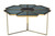 Geometric Floral Glass Coffee Table