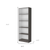 71" Gray And White Wood Five Tier Bookcase