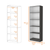 71" Gray And White Wood Five Tier Bookcase