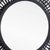 31" Black Bamboo Pierced Round Accent Mirror