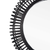31" Black Bamboo Pierced Round Accent Mirror