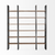 Brown Iron and Solid Wood Six Tier Bookcase
