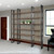 Brown Iron and Solid Wood Six Tier Bookcase