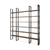 Brown Iron and Solid Wood Six Tier Bookcase